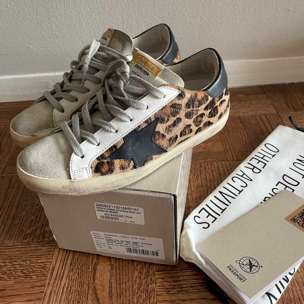 Golden goose superstar sneakers leopard EU size 35